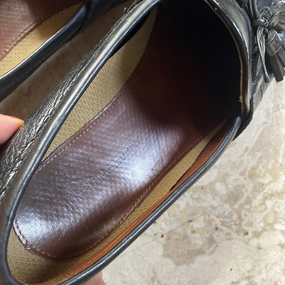 Johnston & Murphy black leather shoes